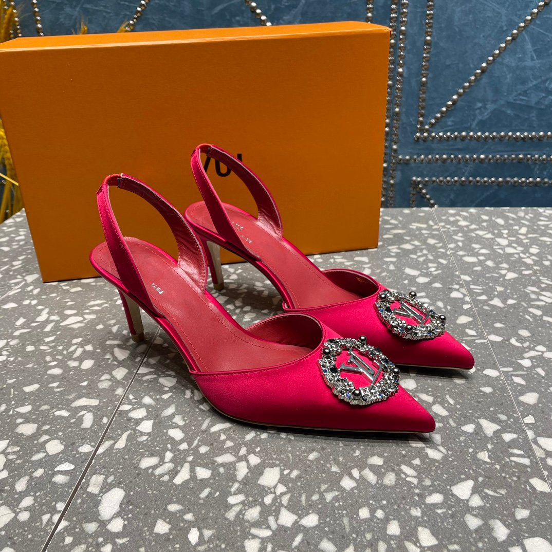 LV MET SLINGBACK PUMP RED - 35