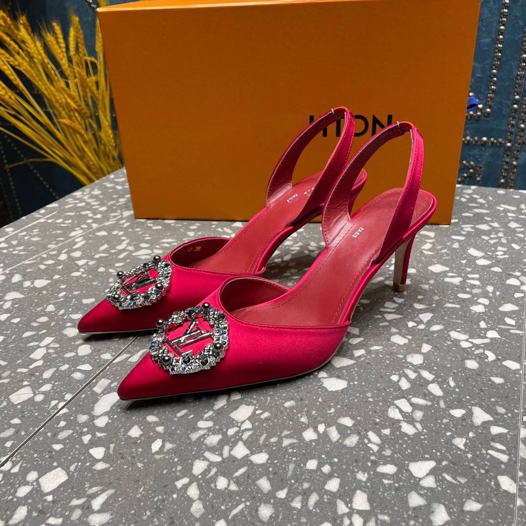 LV MET SLINGBACK PUMP RED - 35