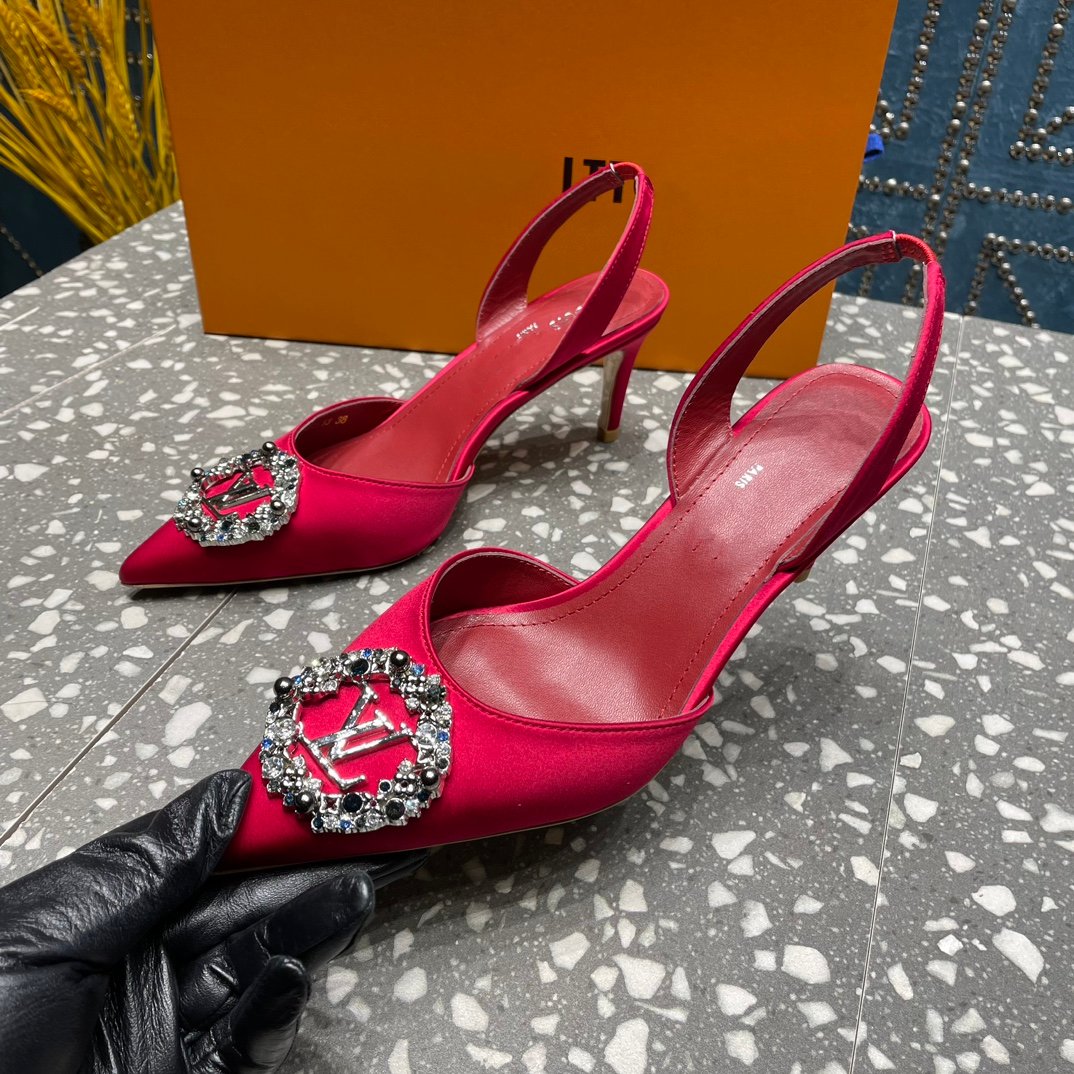 LV MET SLINGBACK PUMP RED - 35