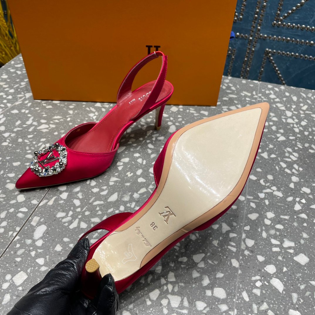 LV MET SLINGBACK PUMP RED - 35