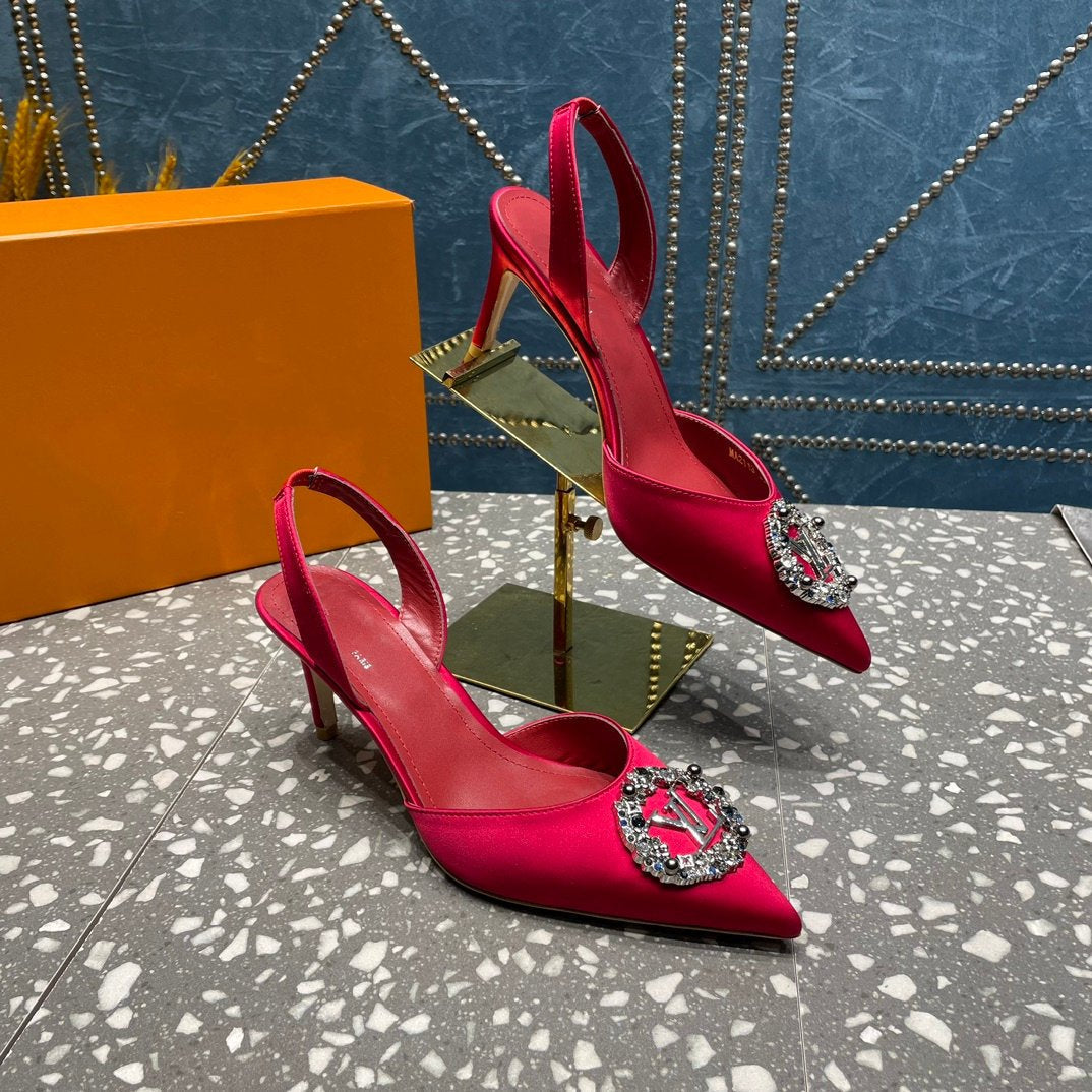 LV MET SLINGBACK PUMP RED - 35