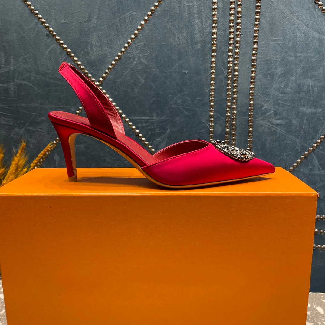 LV MET SLINGBACK PUMP RED - 35