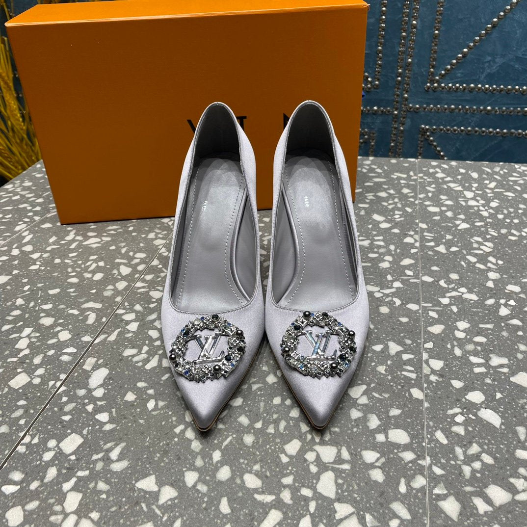 LV MET SLINGBACK PUMP GREY - 35