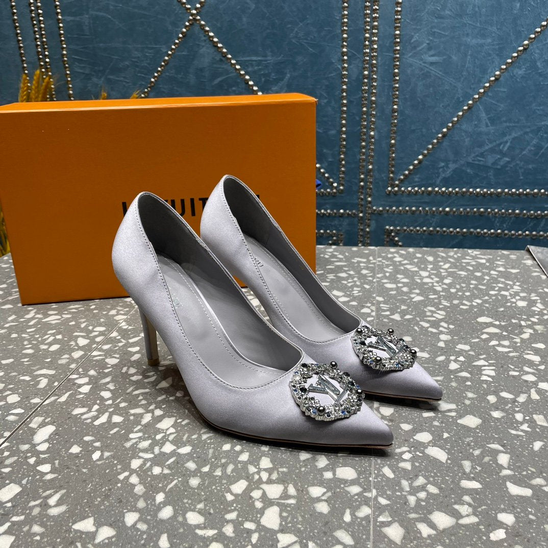LV MET SLINGBACK PUMP GREY - 35