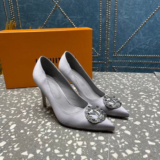 LV MET SLINGBACK PUMP GREY - 35
