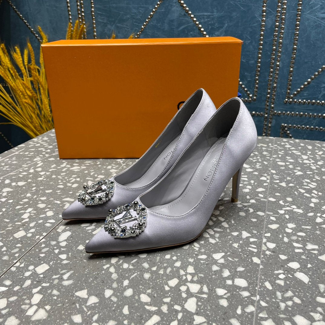LV MET SLINGBACK PUMP GREY - 35