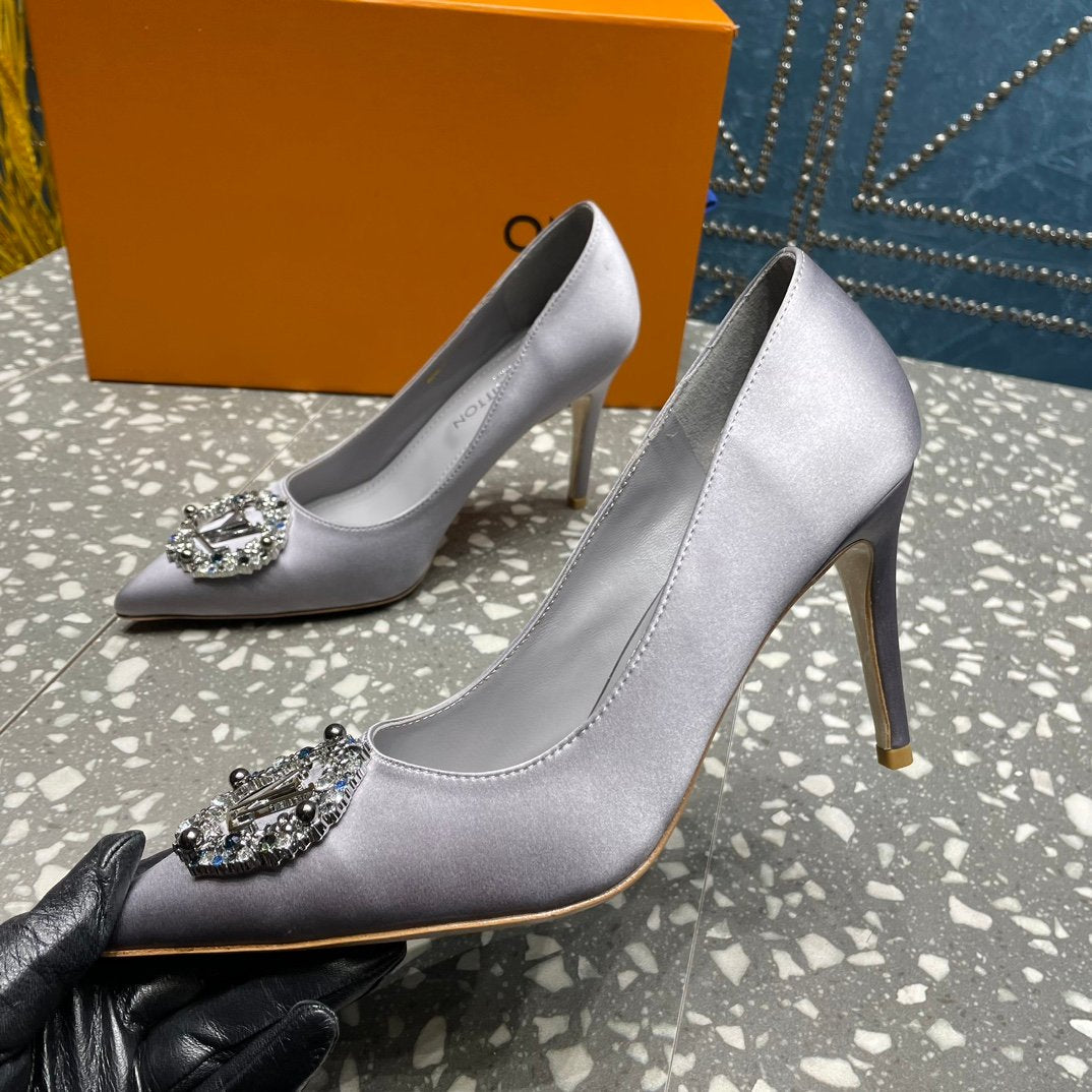LV MET SLINGBACK PUMP GREY - 35