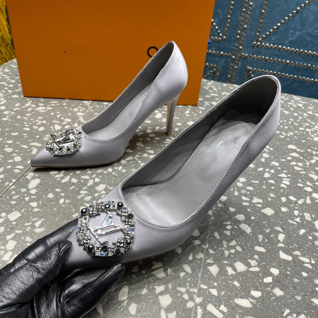 LV MET SLINGBACK PUMP GREY - 35