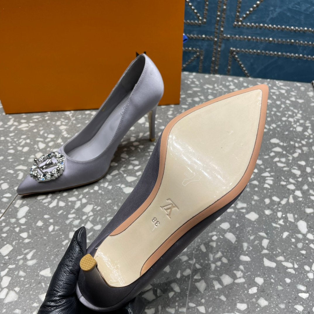 LV MET SLINGBACK PUMP GREY - 35