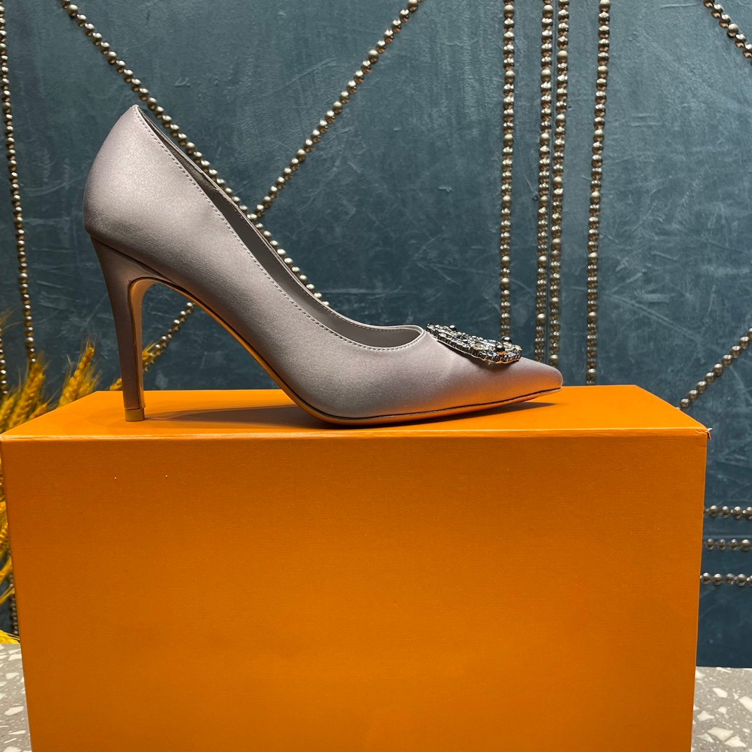 LV MET SLINGBACK PUMP GREY - 35