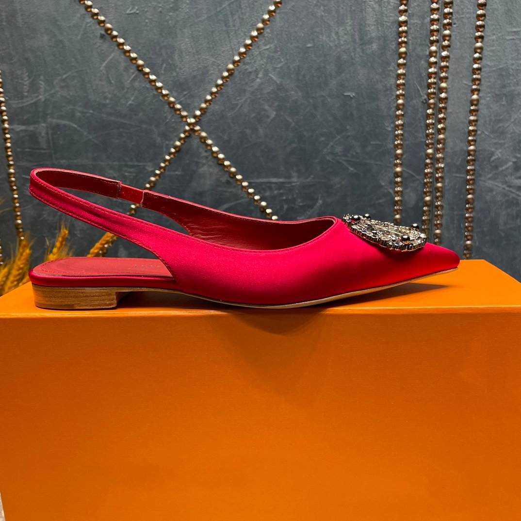 LV MET SLINGBACK BALLERINA RED - 35