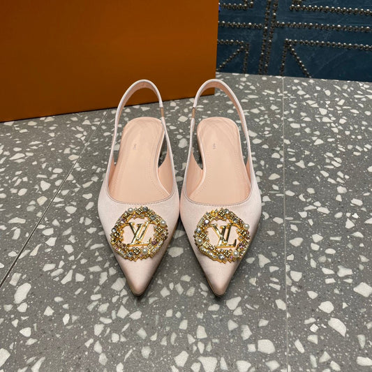 LV MET SLINGBACK BALLERINA BEIGE - 35