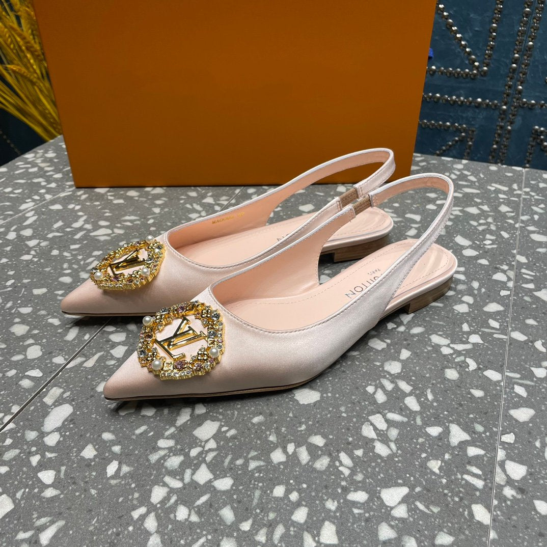 LV MET SLINGBACK BALLERINA BEIGE - 35