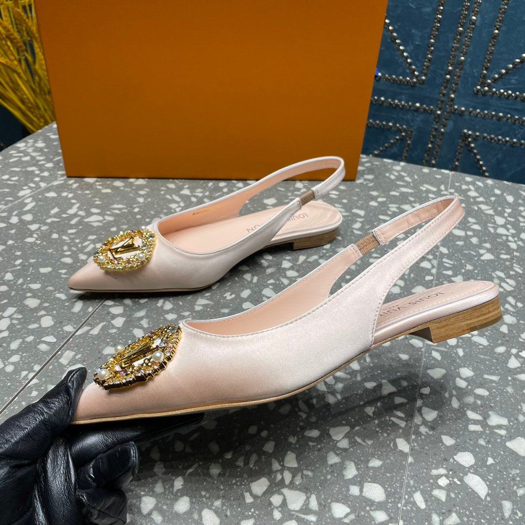 LV MET SLINGBACK BALLERINA BEIGE - 35