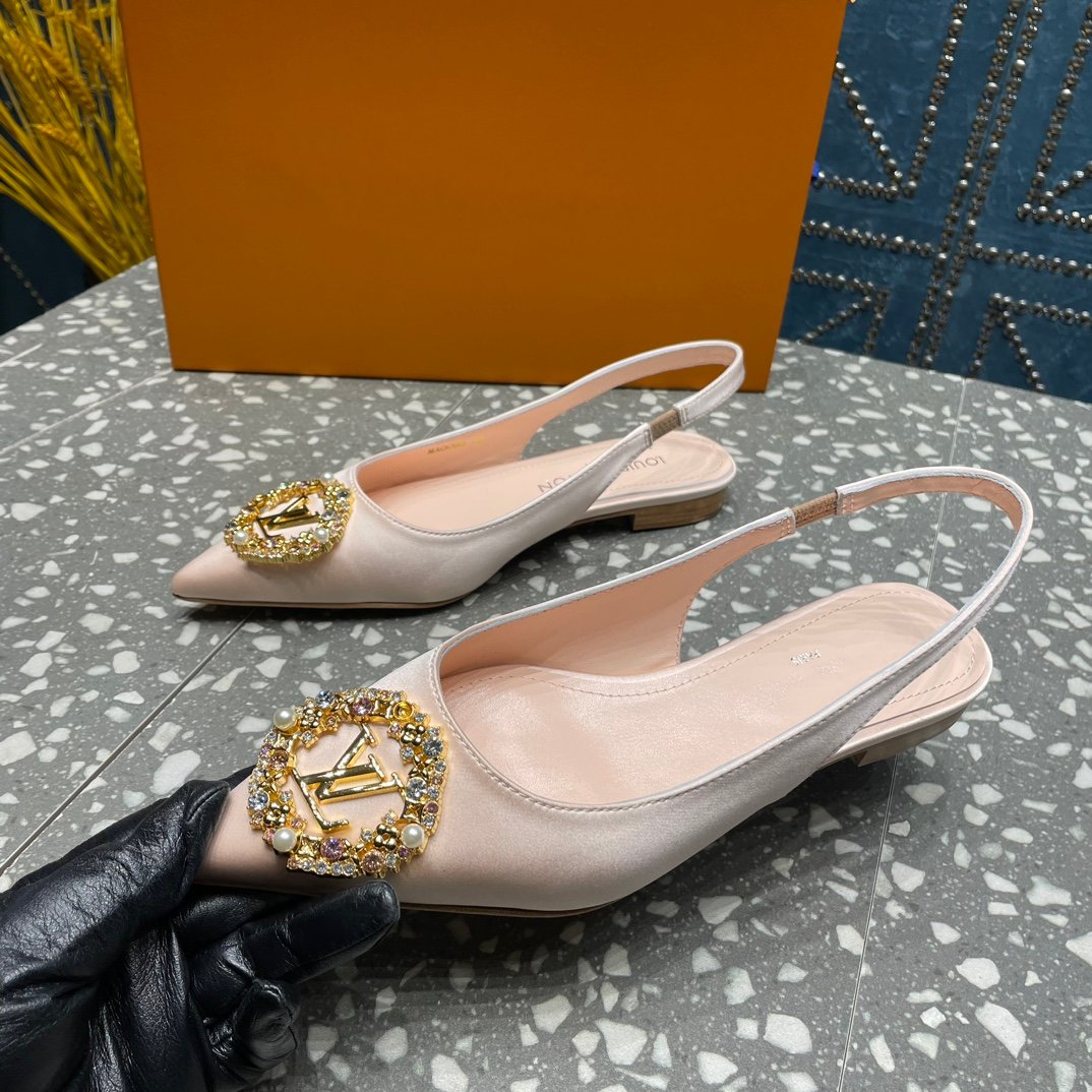 LV MET SLINGBACK BALLERINA BEIGE - 35