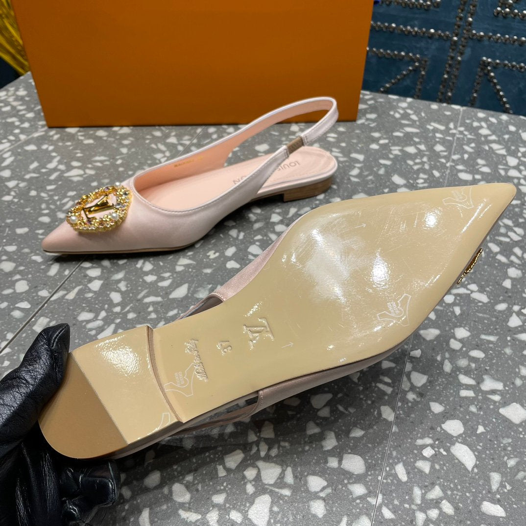 LV MET SLINGBACK BALLERINA BEIGE - 35