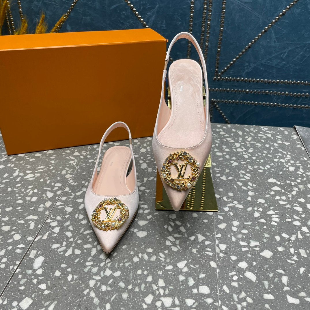 LV MET SLINGBACK BALLERINA BEIGE - 35
