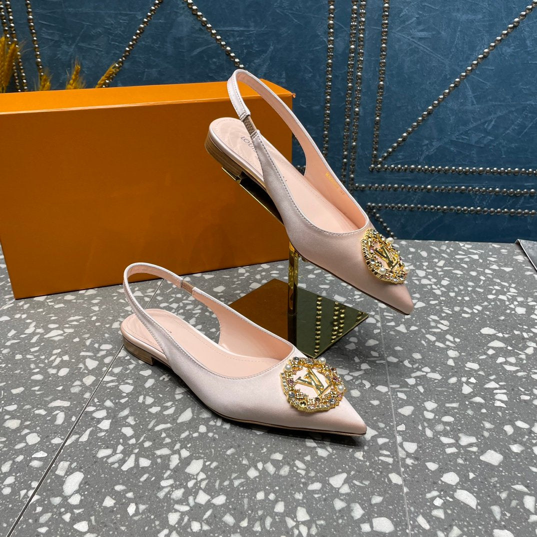 LV MET SLINGBACK BALLERINA BEIGE - 35