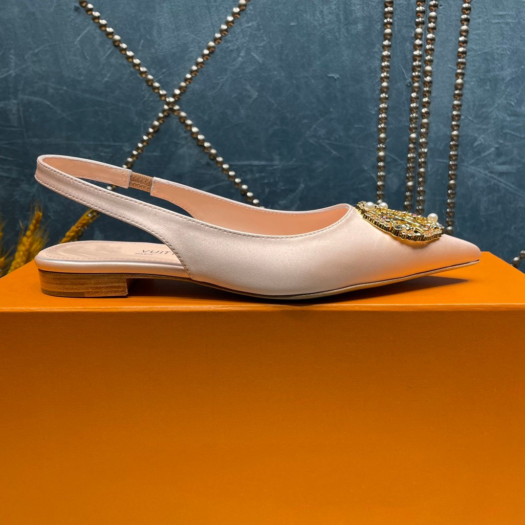 LV MET SLINGBACK BALLERINA BEIGE - 35