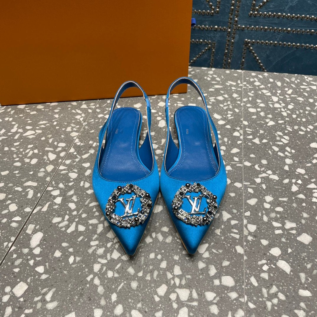 LV MET SLINGBACK BALLERINA BLUE - 35