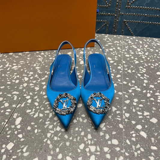 LV MET SLINGBACK BALLERINA BLUE - 35