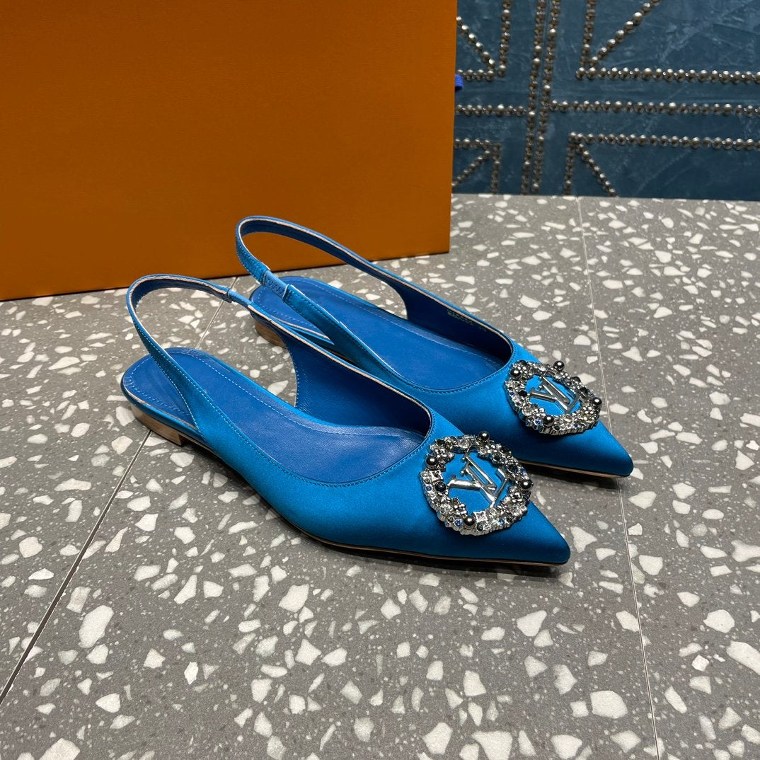 LV MET SLINGBACK BALLERINA BLUE - 35