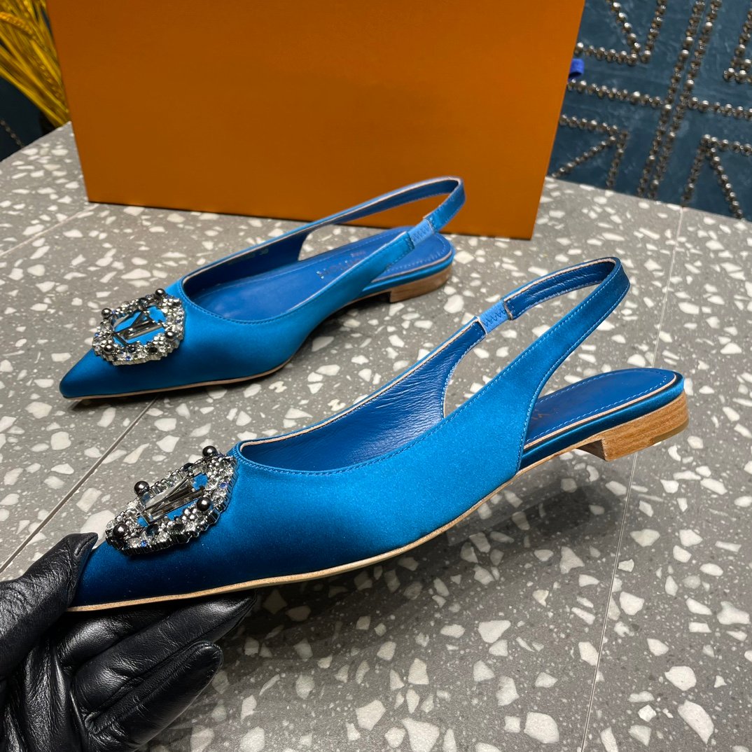 LV MET SLINGBACK BALLERINA BLUE - 35