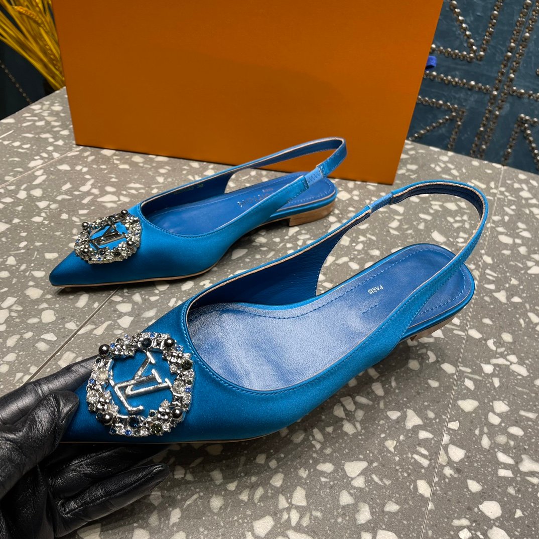 LV MET SLINGBACK BALLERINA BLUE - 35
