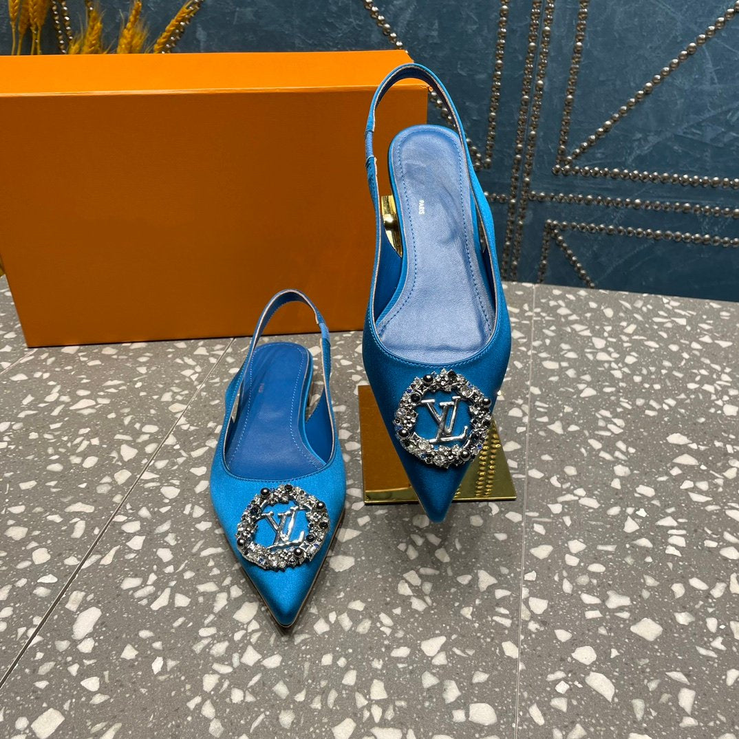 LV MET SLINGBACK BALLERINA BLUE - 35