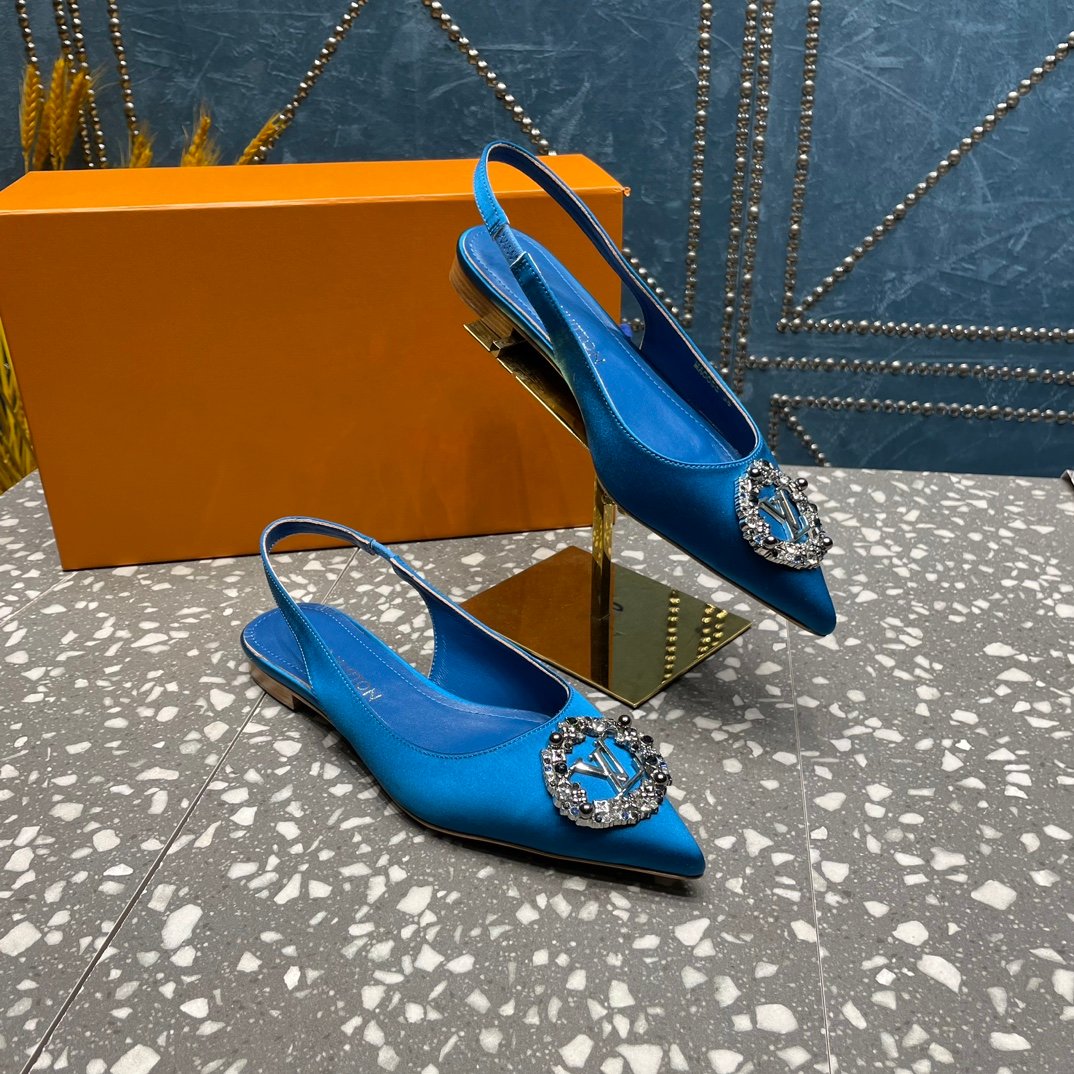 LV MET SLINGBACK BALLERINA BLUE - 35