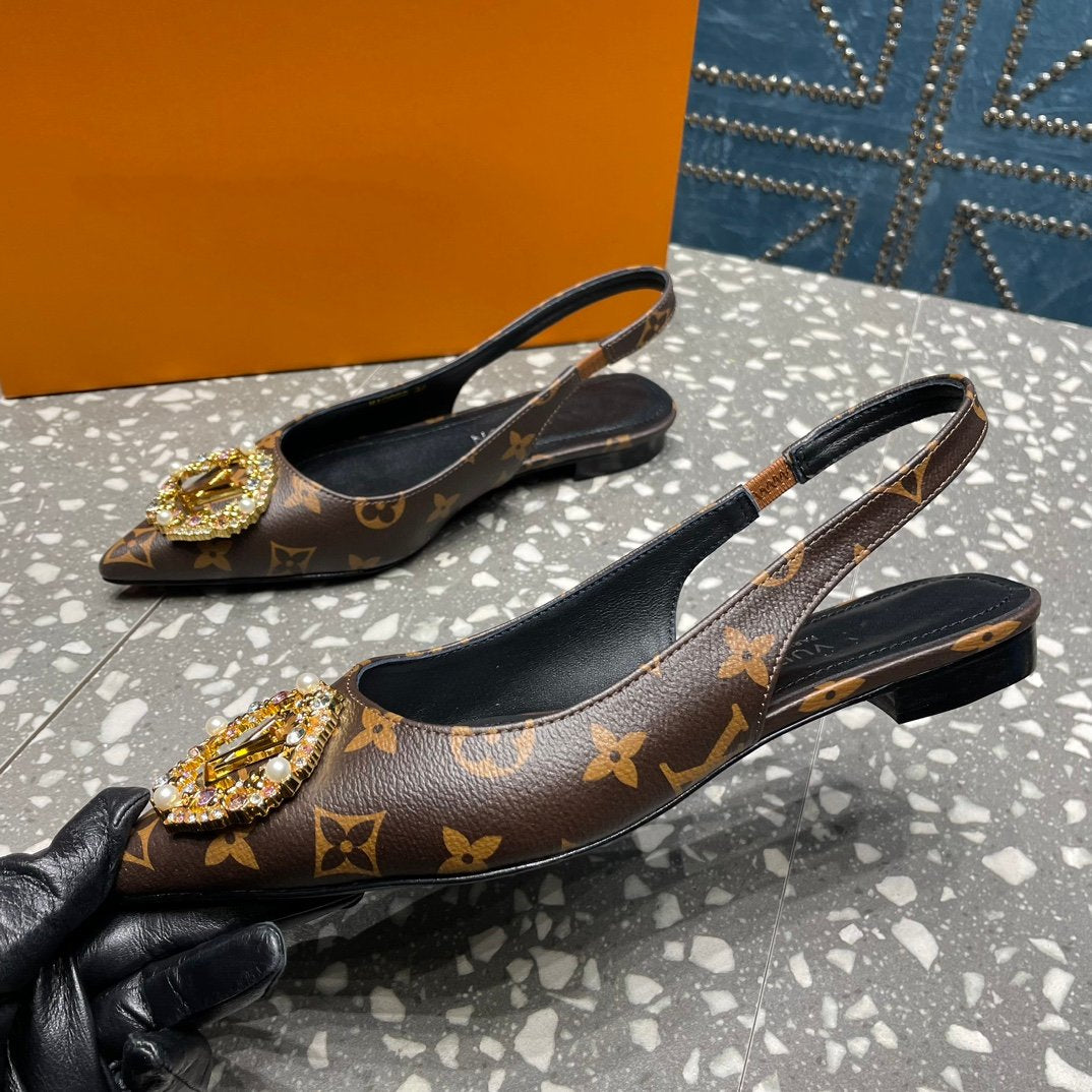 LV MET SLINGBACK BALLERINA MONOGRAM - 35