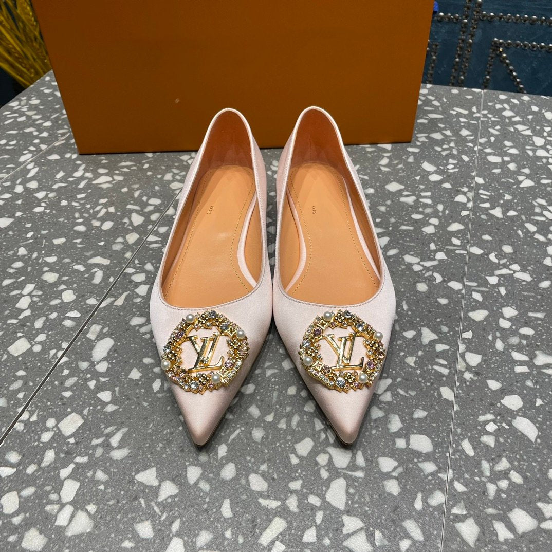 LV MET FLAT BALLERINA BEIGE - 35
