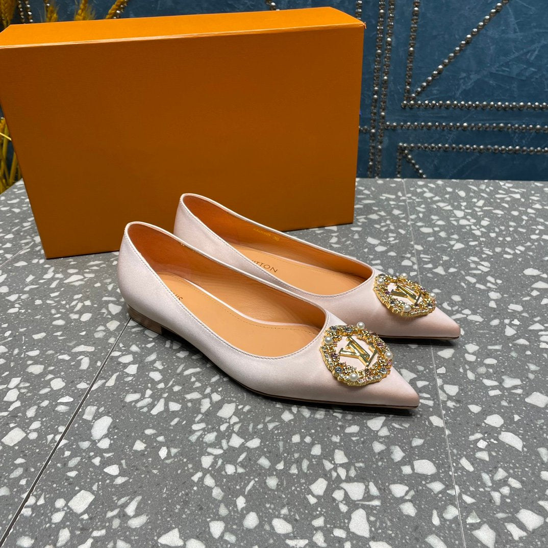 LV MET FLAT BALLERINA BEIGE - 35