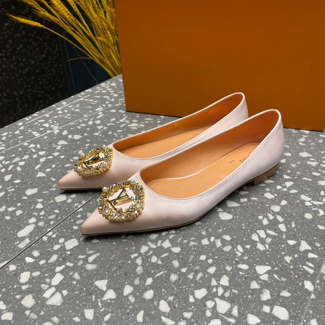 LV MET FLAT BALLERINA BEIGE - 35