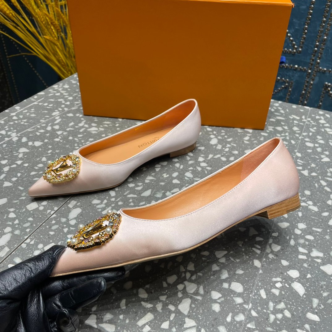 LV MET FLAT BALLERINA BEIGE - 35