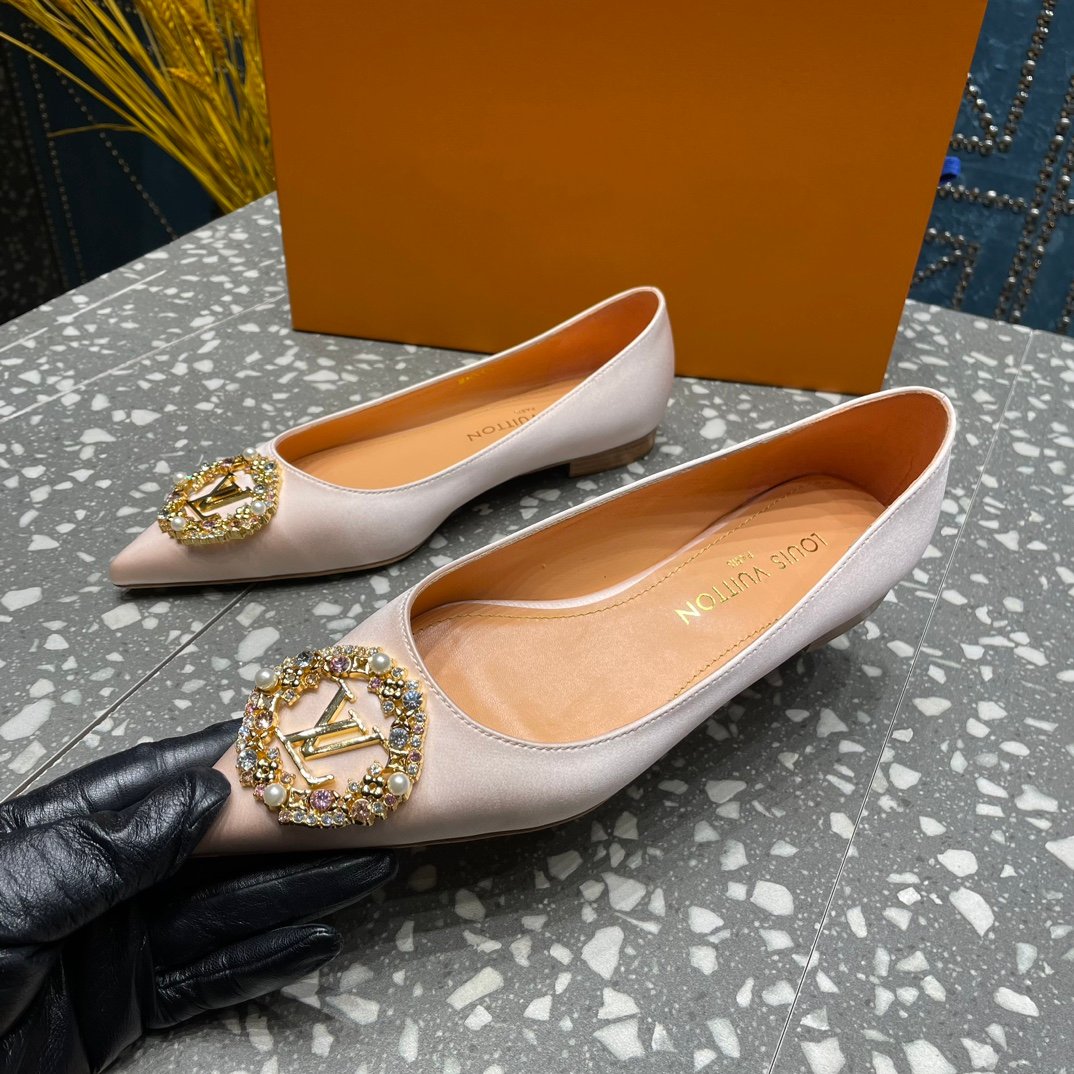 LV MET FLAT BALLERINA BEIGE - 35