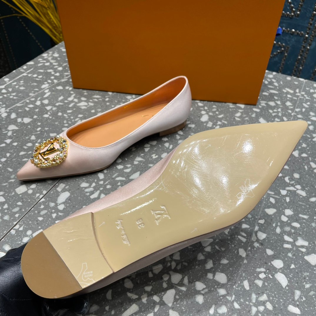 LV MET FLAT BALLERINA BEIGE - 35