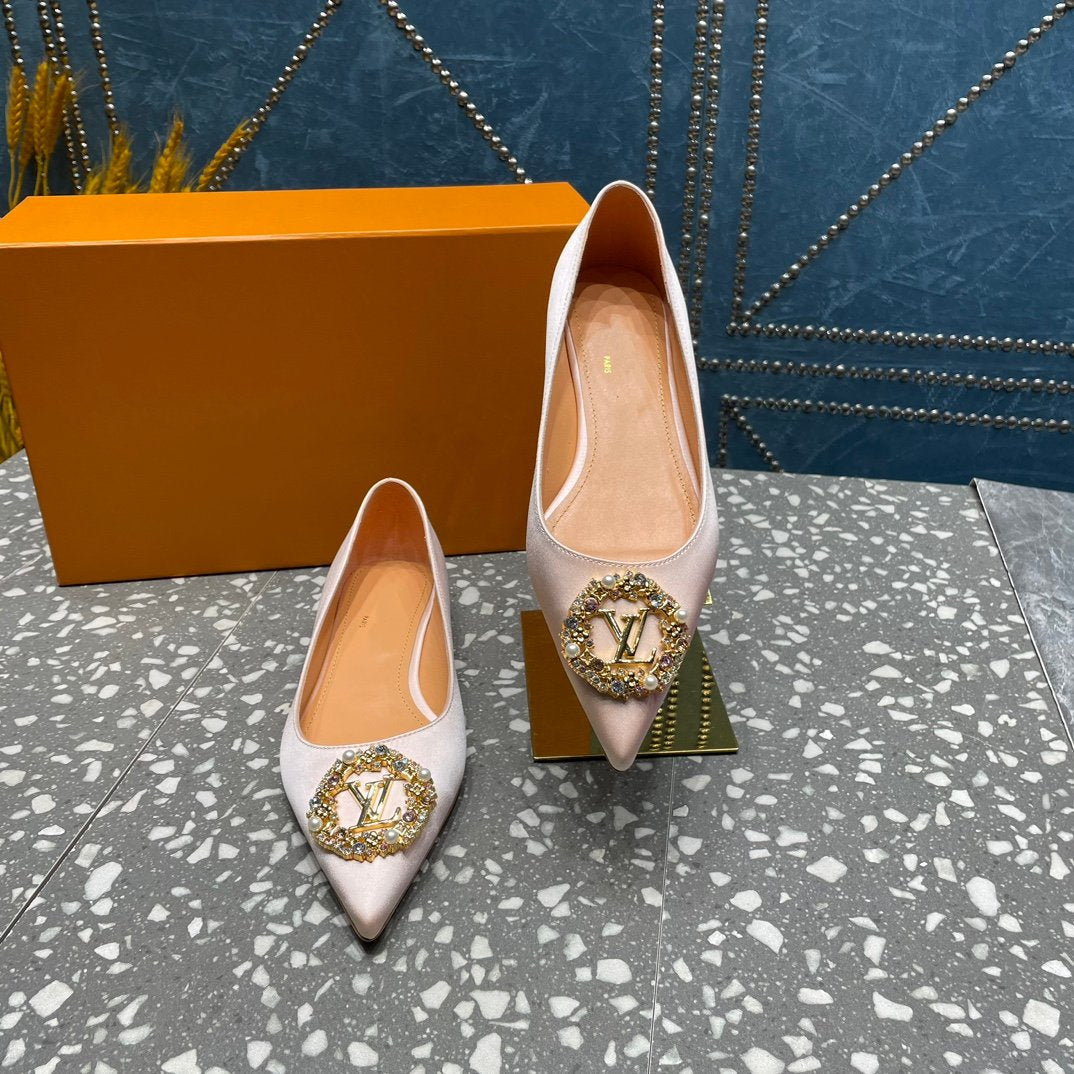 LV MET FLAT BALLERINA BEIGE - 35