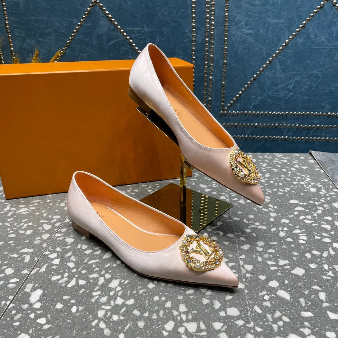 LV MET FLAT BALLERINA BEIGE - 35