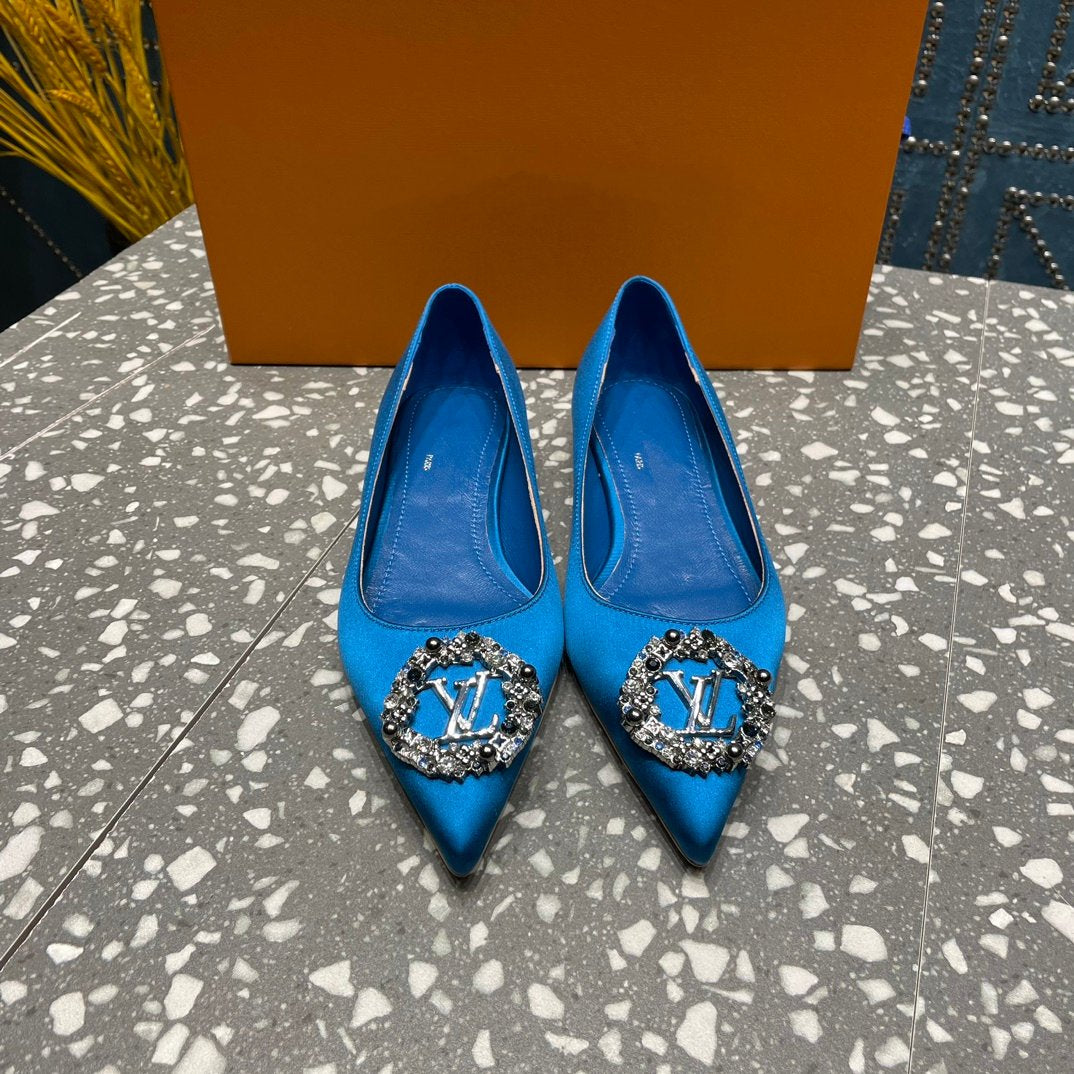 LV MET FLAT BALLERINA BLUE - 35