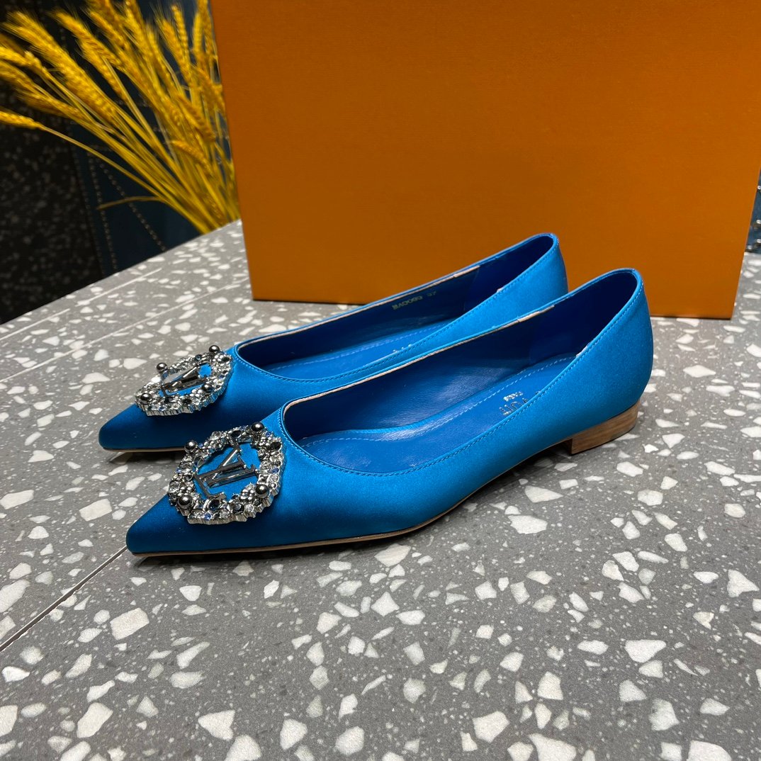 LV MET FLAT BALLERINA BLUE - 35