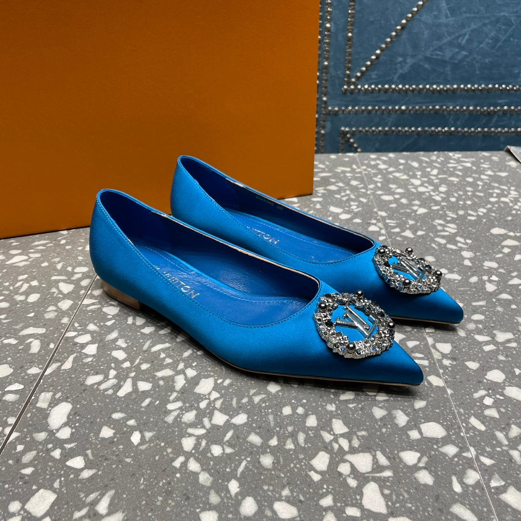 LV MET FLAT BALLERINA BLUE - 35