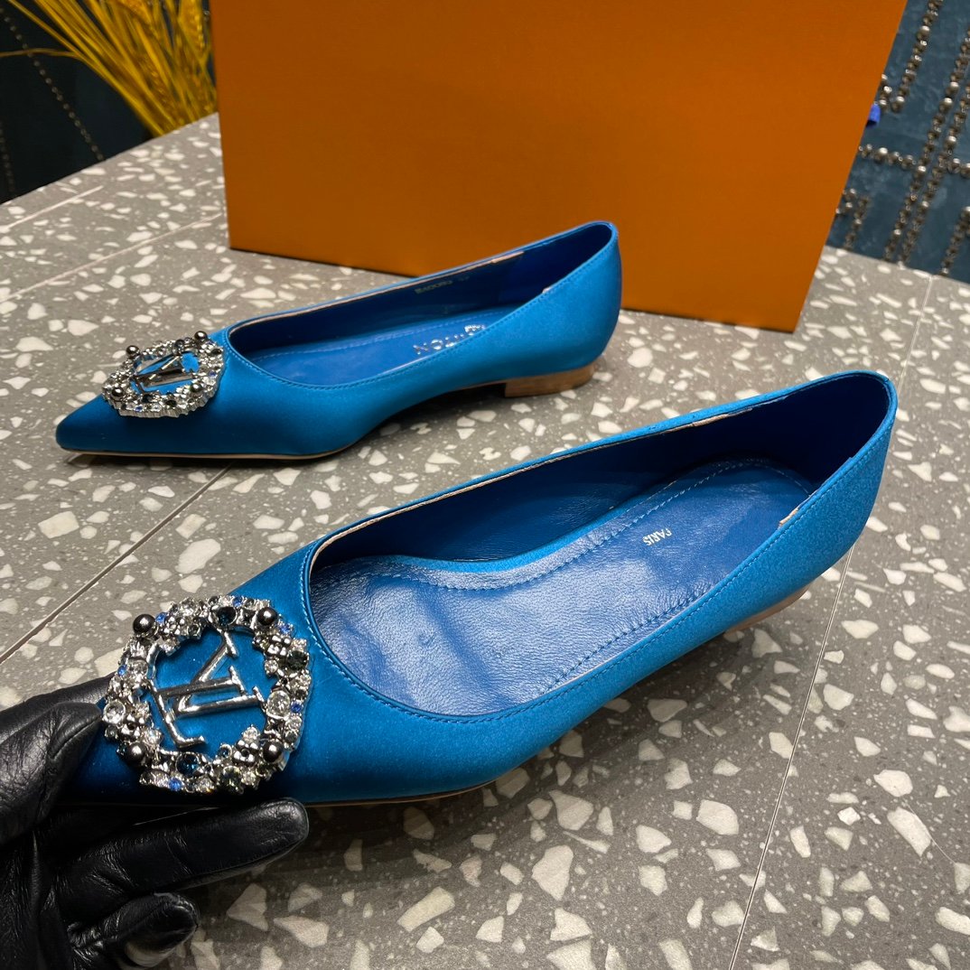 LV MET FLAT BALLERINA BLUE - 35