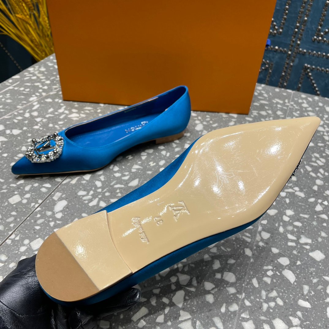 LV MET FLAT BALLERINA BLUE - 35