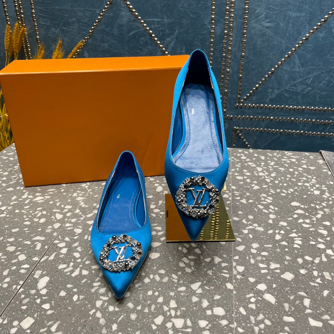 LV MET FLAT BALLERINA BLUE - 35