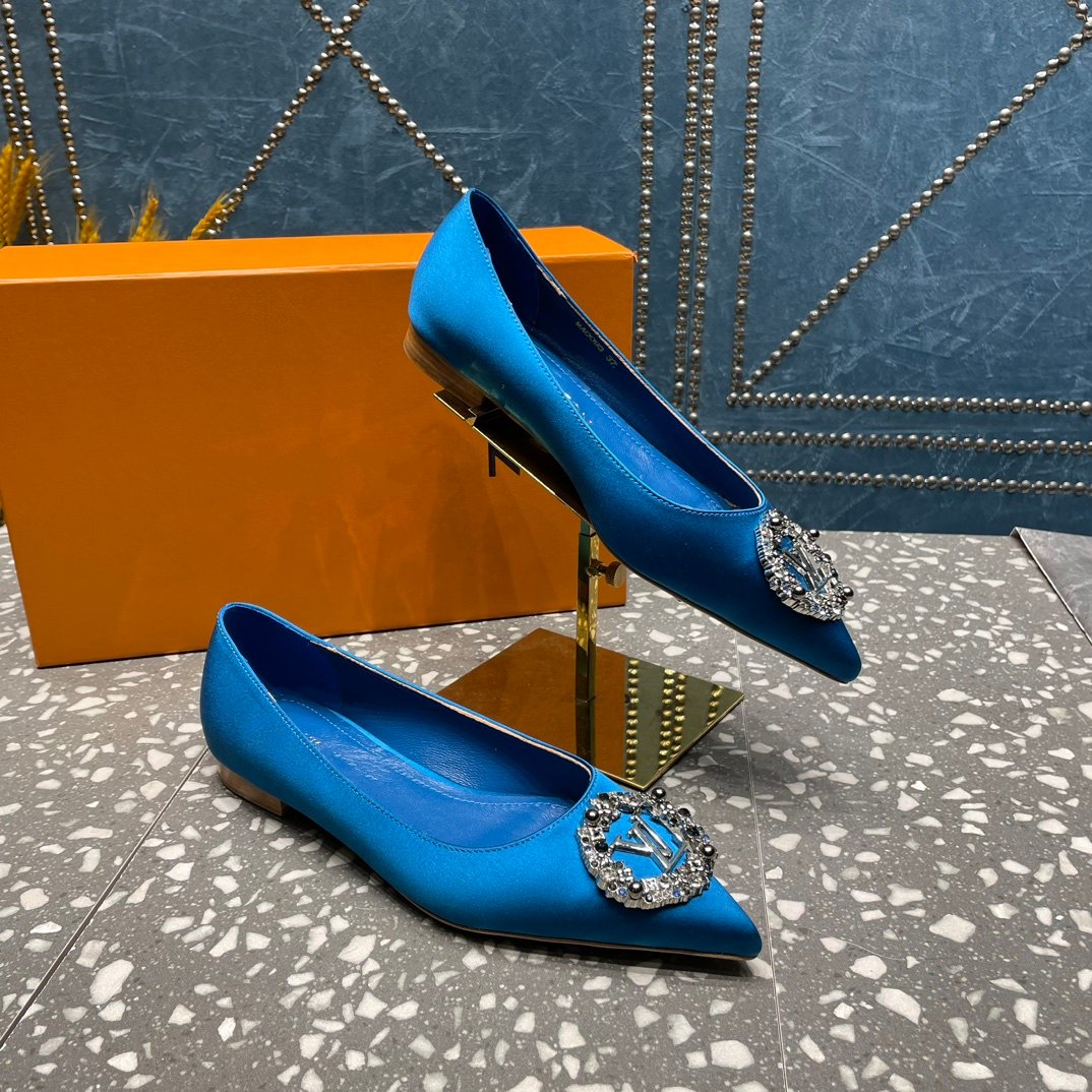 LV MET FLAT BALLERINA BLUE - 35