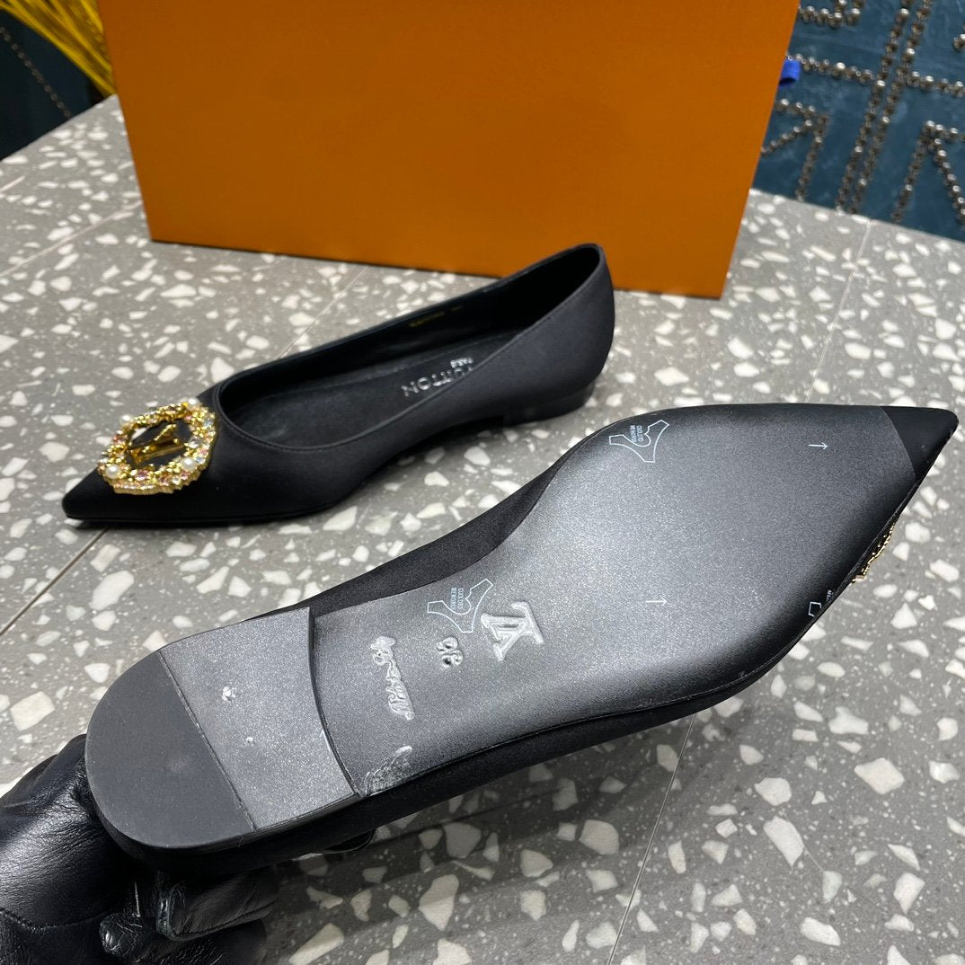 LV MET FLAT BALLERINA NOIR - 35