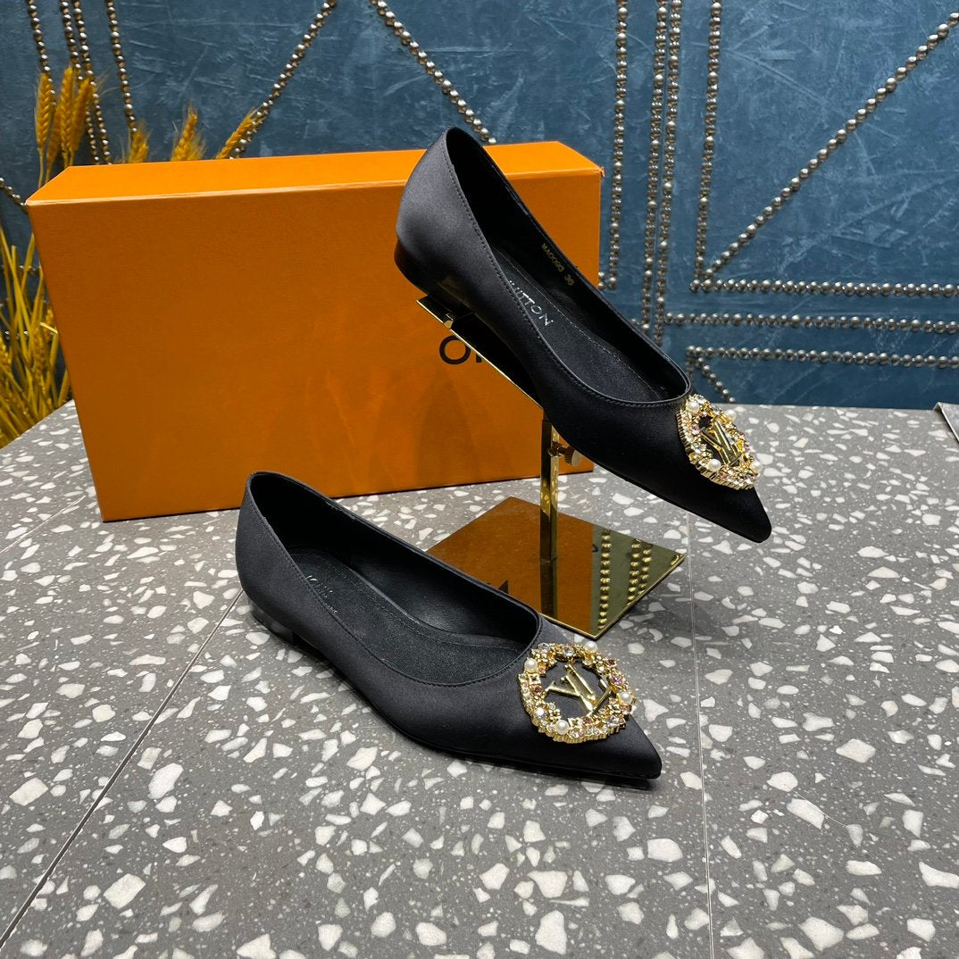 LV MET FLAT BALLERINA NOIR - 35