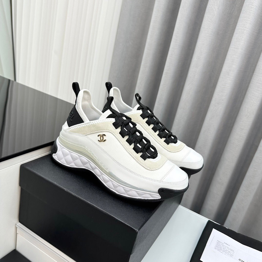 CC Bubble Quilted Trainer Sneaker White - 34