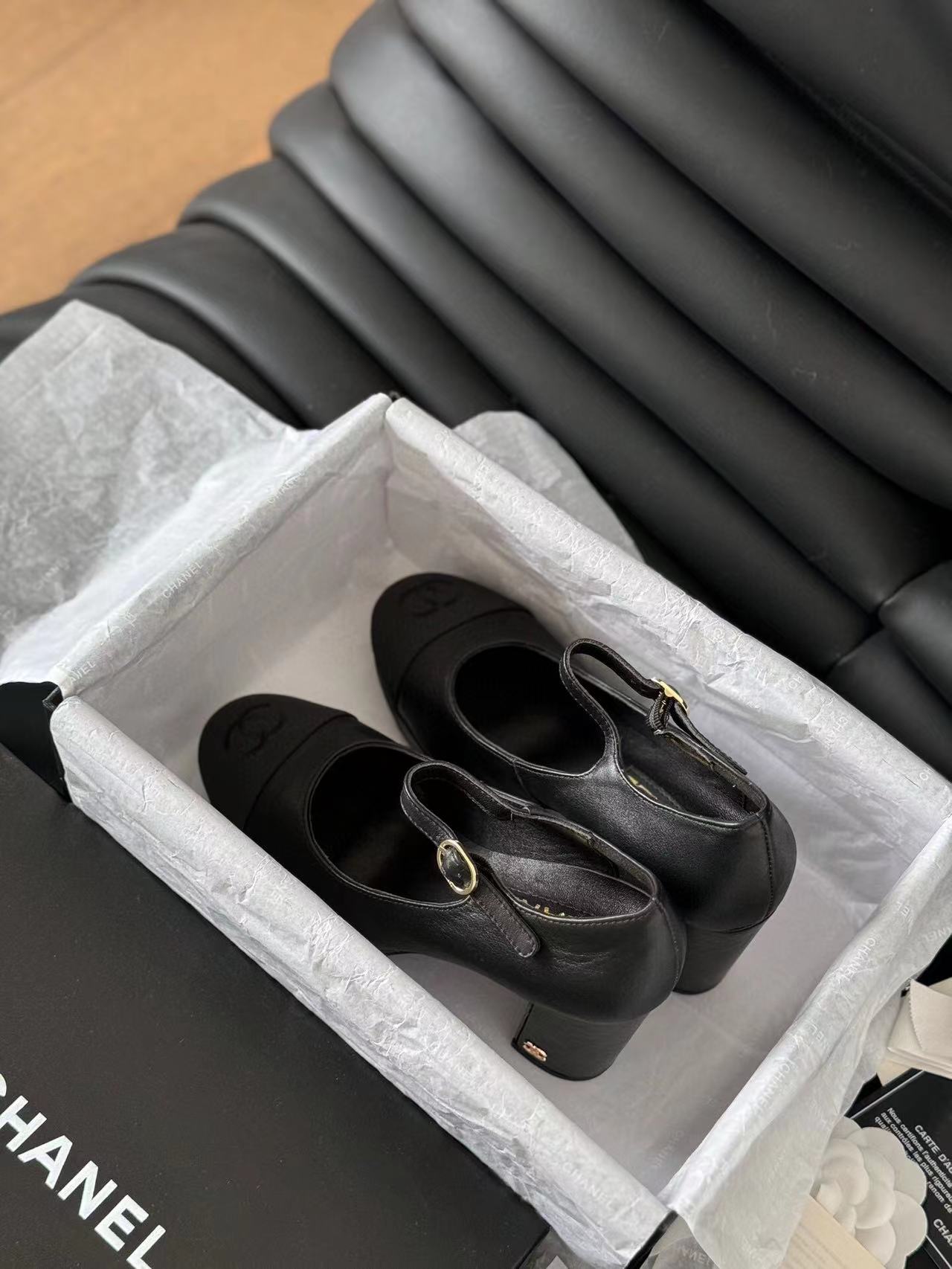 MARY JANE HIGH HEEL 9.5 BLACK CALFSKIN - 35